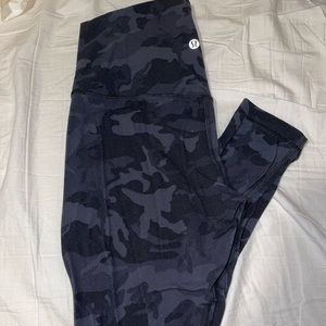 Dark Camouflage Lululemon leggings.